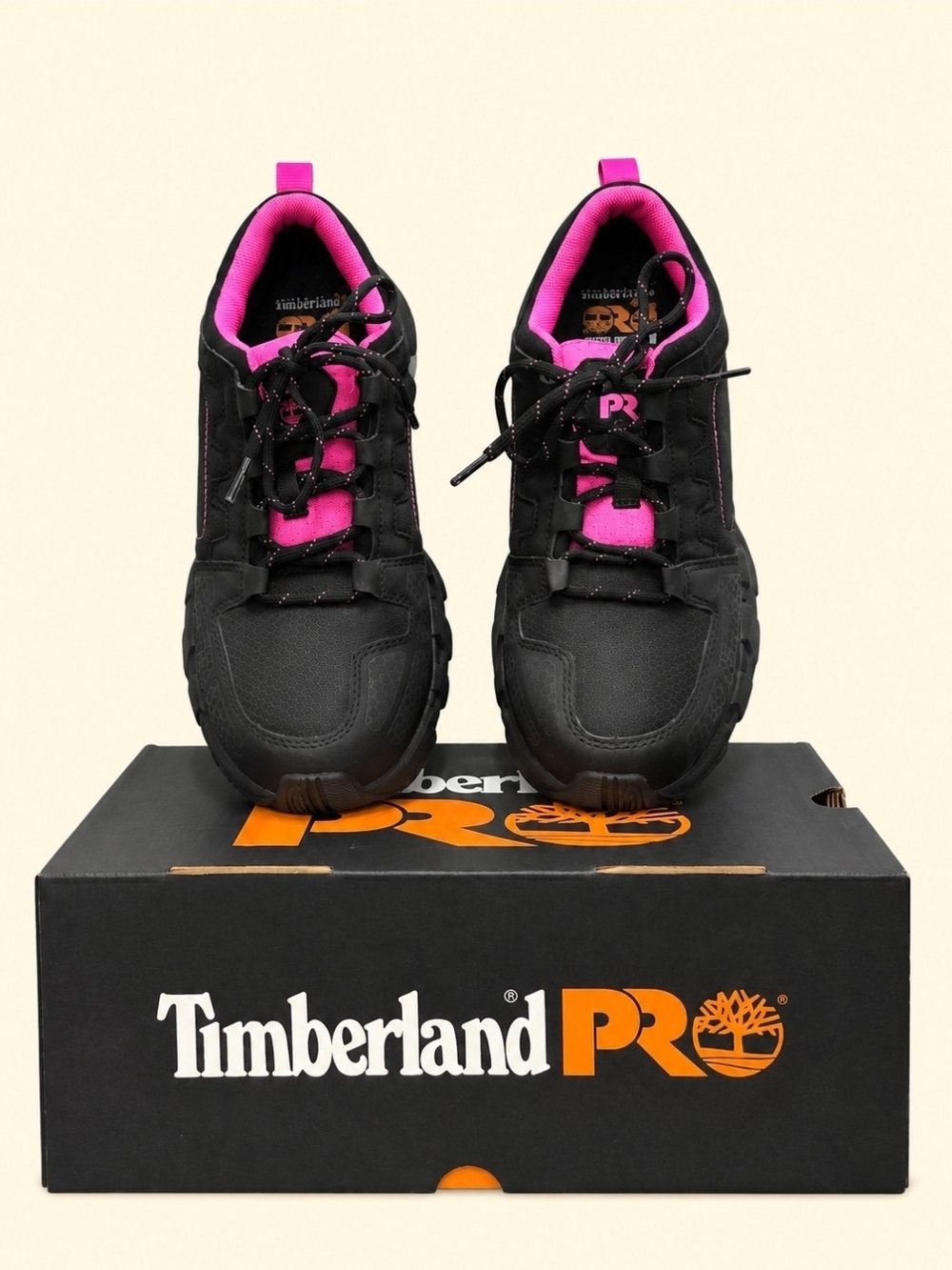 Timberland PRO Women’s Black with Hot Pink Work Shoes Safety
